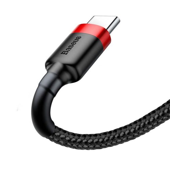 Baseus Cafule Cable cablu de nylon litz durabil USB / USB - C QC3.0 3A 0,5M negru - roșu (CATKLF - A91)