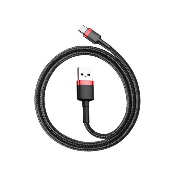 Baseus Cafule Cable cablu de nylon litz durabil USB / USB - C QC3.0 3A 0,5M negru - roșu (CATKLF - A91)