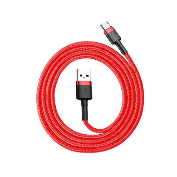 Baseus Cafule Cable cu cablu de nylon durabil USB / USB-C QC3.0 3A 1M roșu (CATKLF-B09)