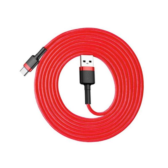 Baseus Cafule Cable cu cablu de nylon durabil USB/USB-C QC3.0 2A 2M roșu (CATKLF-C09)