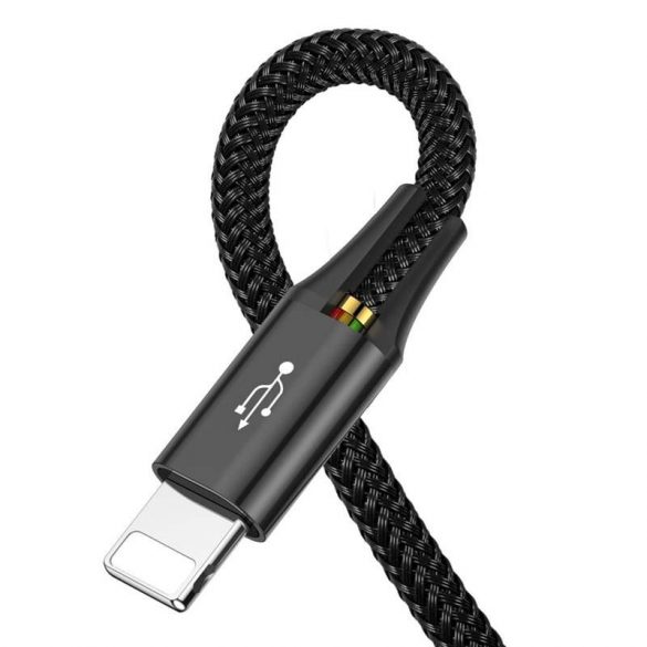 Baseus 2x Lightning / tip-c USB / micro USB nylon Braid 3.5A 1.2m negru (CA1T4 - A01)