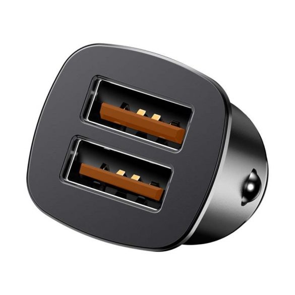 Baseus Square Încărcător auto universal inteligent 2 USB QC3.0 Quick Charge 3.0 SCP AFC 30W negru (CCALL-DS01)