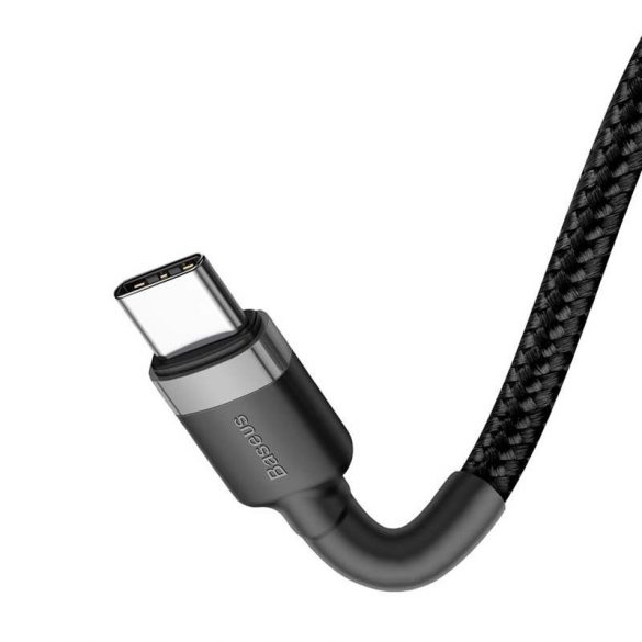 Baseus Cafule Cable cablu de nylon durabil USB - C PD / USB - C PD PD2.0 60W 20V 3A QC3.0 2M negru - gri (CATKLF - HG1)