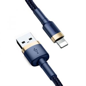 Cablu Baseus cafele USB Pentru iP 1.5A 2m Aur+Albastru