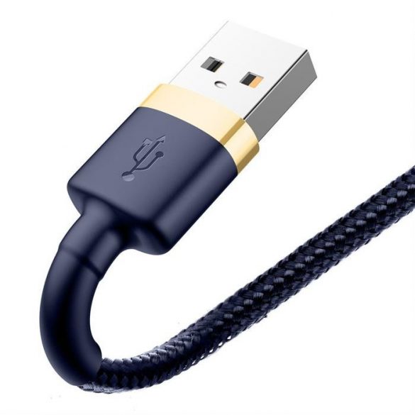 Cablu Baseus cafele USB Pentru iP 1.5A 2m Aur+Albastru