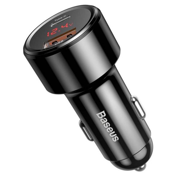 Baseus Magic seria PPS încărcător cu afișaj digital USB Quick Charge 3.0 / tip-c USB PD QC4 + 45W 6A negru (CCMLC20C - 01) încărcător auto