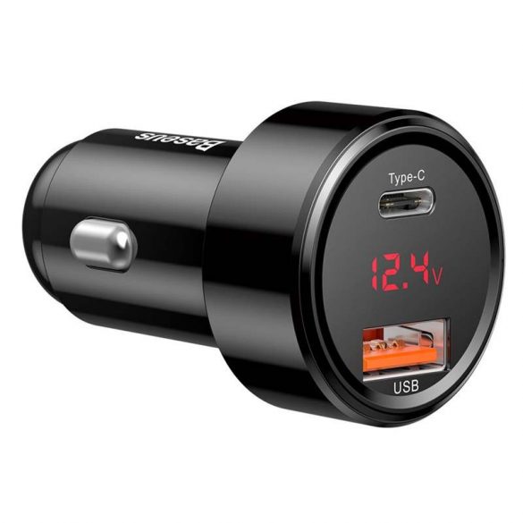 Baseus Magic seria PPS încărcător cu afișaj digital USB Quick Charge 3.0 / tip-c USB PD QC4 + 45W 6A negru (CCMLC20C - 01) încărcător auto