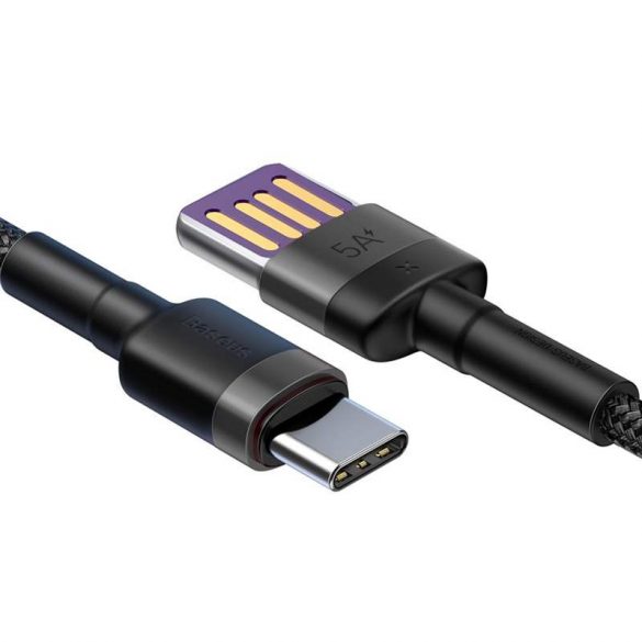 Baseus Cafule HW Fast Charge Data Cable USB Double Sided Blind Interpolation Type - C 40W 1m gri + negru (CATKLF - PG1)