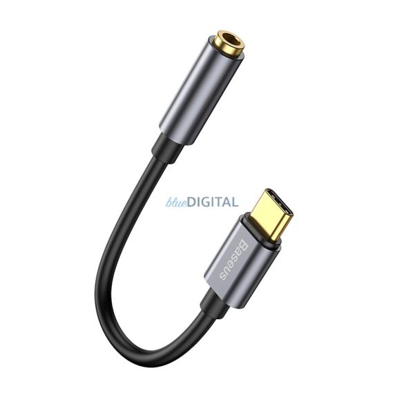 Adaptor Baseus L54 pentru căști USB-C / mini jack 3.5mm DAC 24 biți 48 KHz - gri