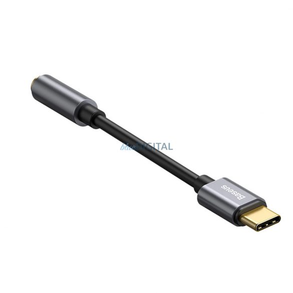 Adaptor Baseus L54 pentru căști USB-C / mini jack 3.5mm DAC 24 biți 48 KHz - gri