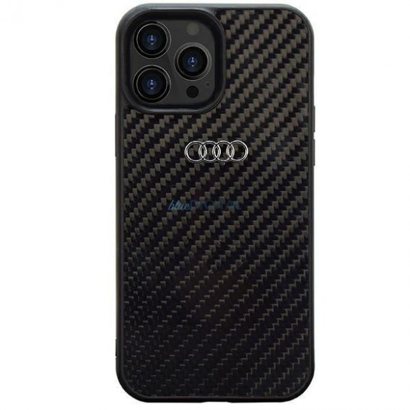 Carcasă rigidă Audi Carbon Fiber iPhone 13 Pro / 13 6.1" negru/negru AU-TPUPCIP13P-R8/D2-BK