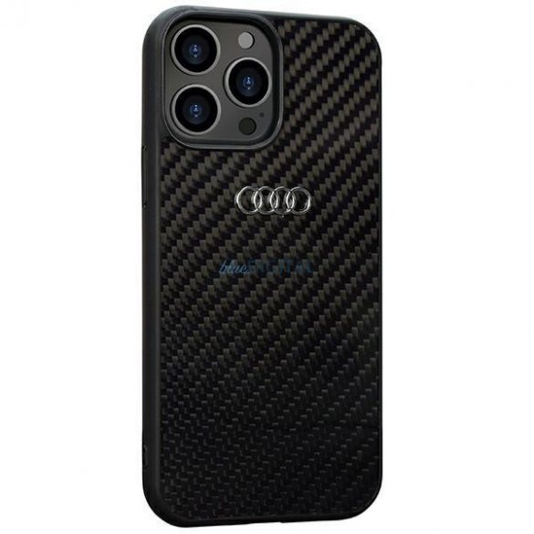 Carcasă rigidă Audi Carbon Fiber iPhone 13 Pro / 13 6.1" negru/negru AU-TPUPCIP13P-R8/D2-BK