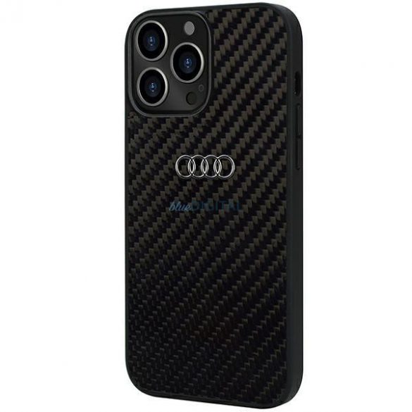 Carcasă rigidă Audi Carbon Fiber iPhone 13 Pro / 13 6.1" negru/negru AU-TPUPCIP13P-R8/D2-BK