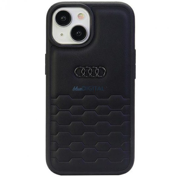 Husă rigidă Audi GT din piele sintetică iPhone 15 de 6,1 inchi/negru AU-TPUPCIP15-GT/D2-BK