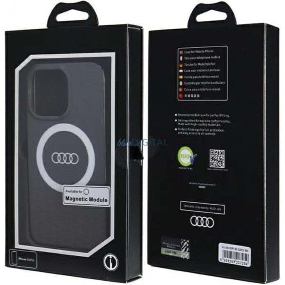 Husa Audi IML Big Logo MagSafe pentru iPhone 13 Pro / 13 - neagra