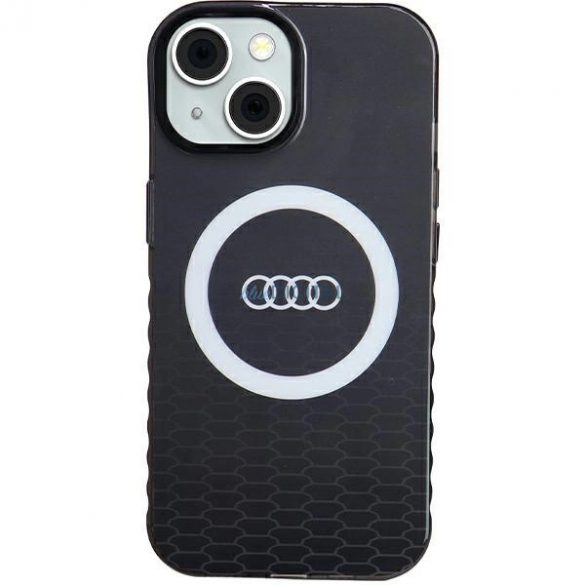 Husă Audi IML Big Logo MagSafe pentru iPhone 15 / 14 / 13 - negru