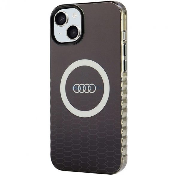 Husa Audi IML Big Logo MagSafe pentru iPhone 15 Plus / 14 Plus - neagra