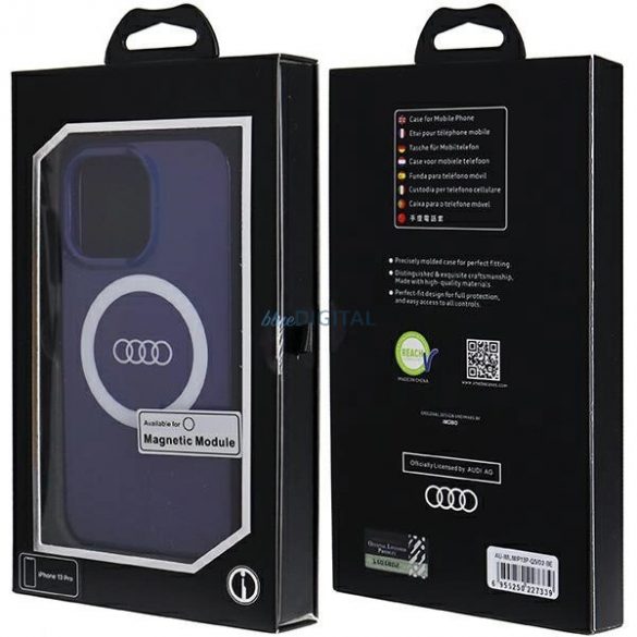 Husa Audi IML Big Logo MagSafe pentru iPhone 13 Pro / 13 - albastra