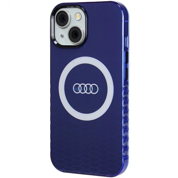 Husa Audi IML Big Logo MagSafe pentru iPhone 15 / 14 / 13 - albastra