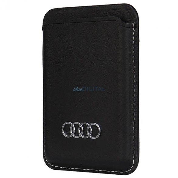 Portofel magnetic din piele sintetică Audi compatibil cu MagSafe - negru