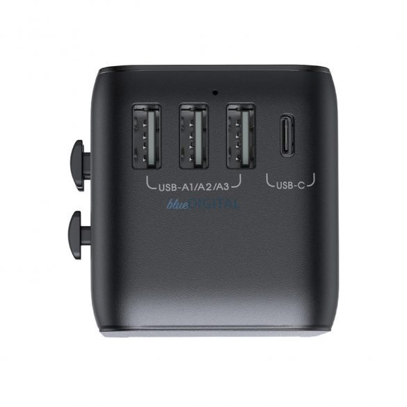 Joyroom JR-TCW01 EU/US/UK/JP/AU/CN adaptor universal de călătorie 17W - negru