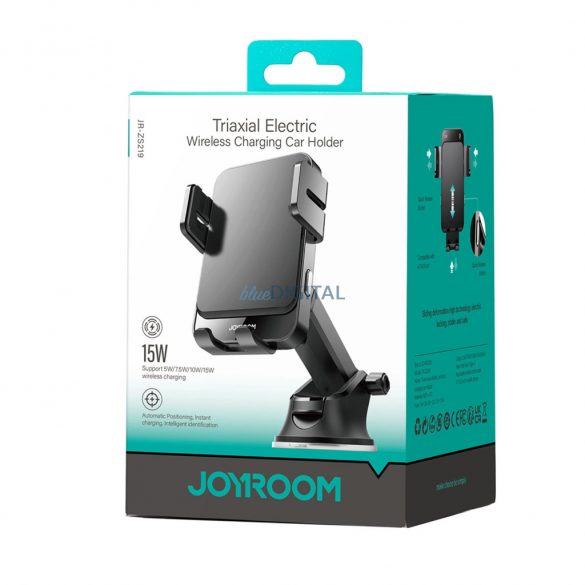 Joyroom JR-ZS219 suport auto cu încărcător cu inducție pentru bord 15W - negru