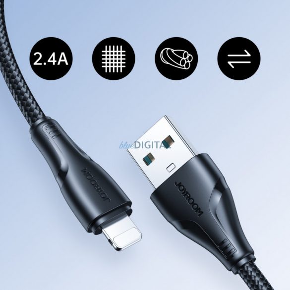 Cablu Joyroom USB - Lightning 2,4A 0,25 m negru (S-UL012A11)