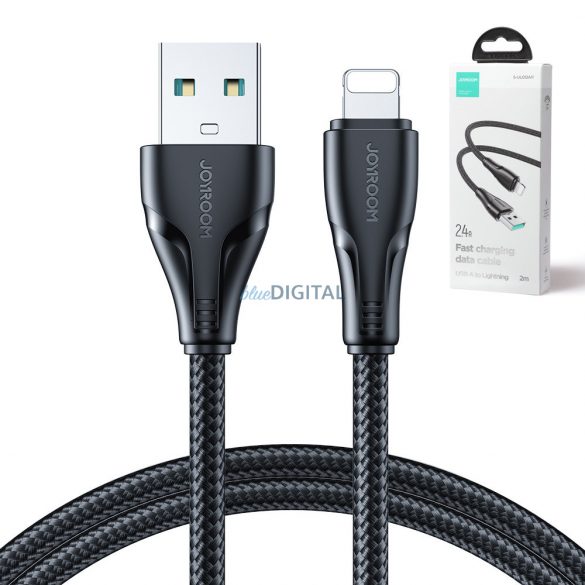 Joyroom USB - Cablu Lightning 2.4A Seria Surpass 2 m negru (S-UL012A11)