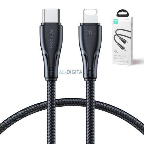 Joyroom USB C - Cablu Lightning 20W Surpass Series pentru încărcare rapidă și transfer de date 1,2 m negru (S-CL020A11)