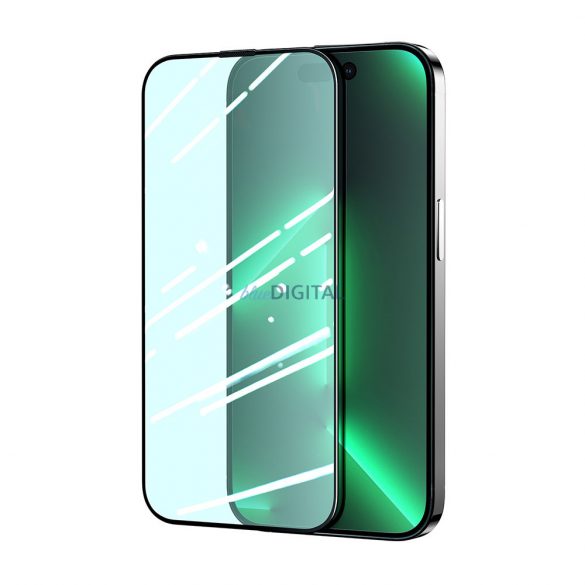 Joyroom Knight Green Glass pentru iPhone 14 Pro cu filtru anti-lumină albastră pe ecran complet (JR-G02)