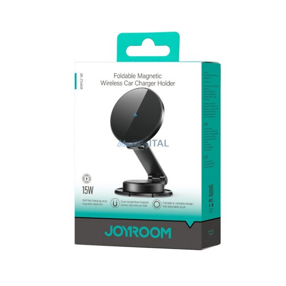 Joyroom JR-ZS408 Încărcător auto wireless compatibil MagSafe 15W - negru