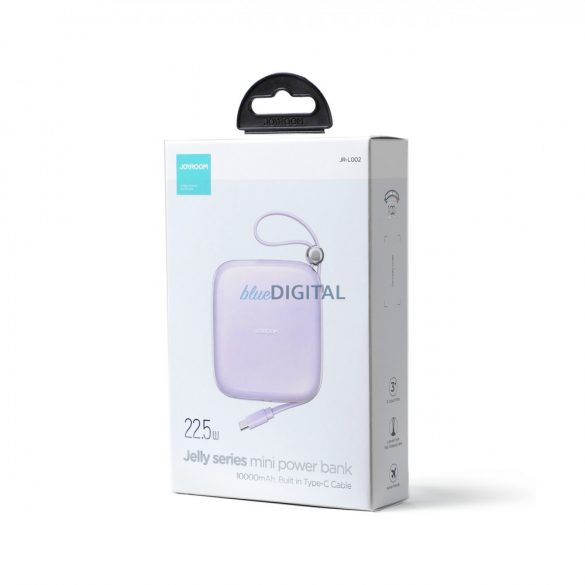 Powerbank Joyroom 10000mAh Seria Jelly 22,5W cu cablu USB C încorporat violet (JR-L002)