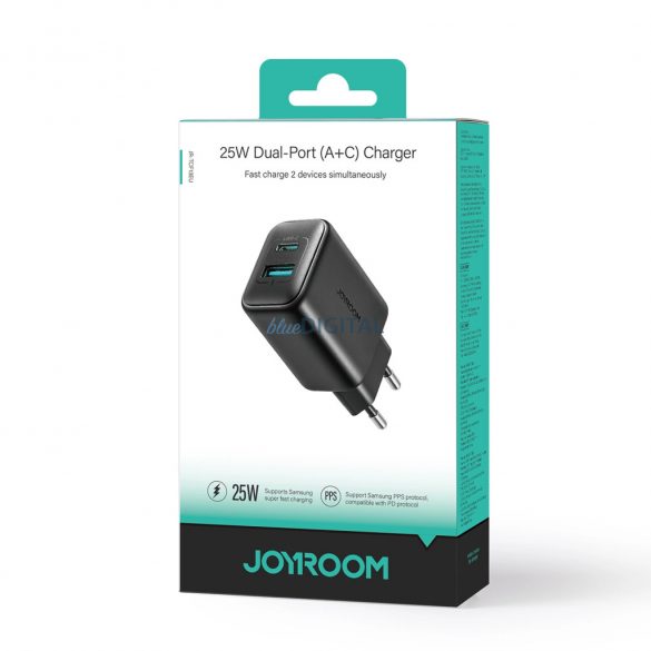 Joyroom JR-TCF13 încărcător de rețea cu 1xUSB-A și 1xUSB-C conexiune 25W PD - negru