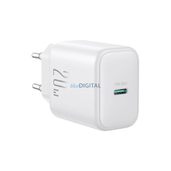 Joyroom JR-TCF20 încărcător de rețea cu 1x conexiune USB-C și cablu Type-C - Type-C 20W - alb