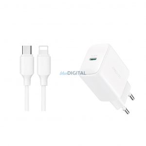 Joyroom JR-TCF20 Încărcător AC cu 1x conexiune USB-C și cablu Type-C - Lightning 20W - alb