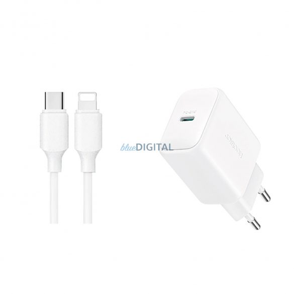 Joyroom JR-TCF20 Încărcător AC cu 1x conexiune USB-C și cablu Type-C - Lightning 20W - alb