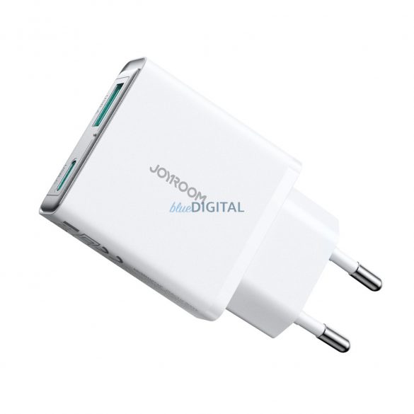 Joyroom JR-TCF14 Încărcător de rețea Super Slim cu conexiuni 1xUSB-A și 1xUSB-C 20W - alb