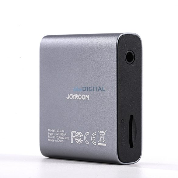 Joyroom Bluetooth AUX transmițător (transmițător / receptor) pentru mașină, TV gri (JR-CB2)