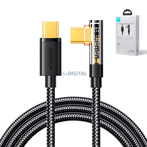 Cablu USB C Joyroom înclinat - USB C pentru încărcare rapidă și transfer de date 100W 1,2 m negru (S-CC100A6)