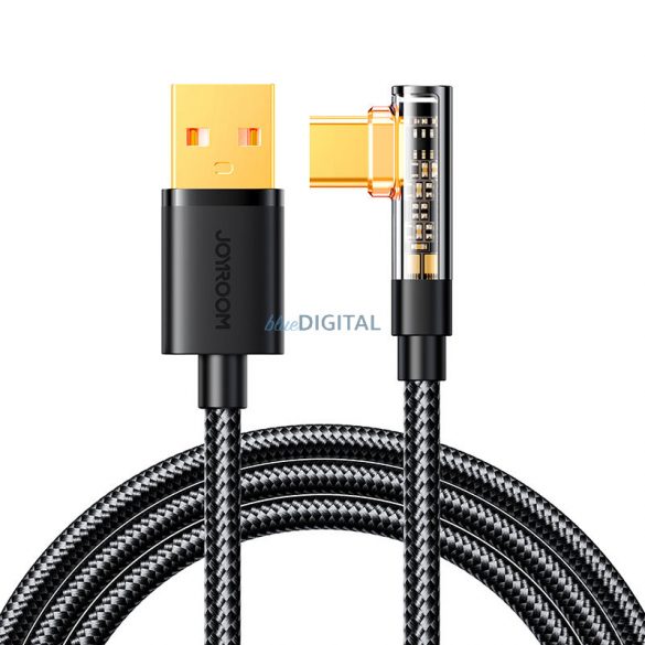 Cablu USB C Joyroom înclinat - USB pentru încărcare rapidă și transfer de date 3A 1,2 m negru (S-UC027A6)