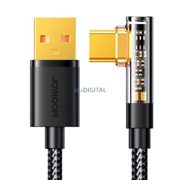 Cablu USB C Joyroom înclinat - USB pentru încărcare rapidă și transfer de date 3A 1,2 m negru (S-UC027A6)