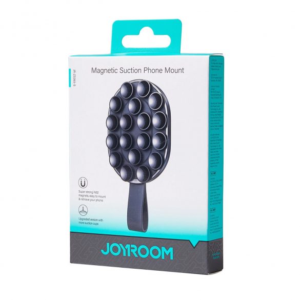 Joyroom JR-ZS393-S Suport magnetic pentru telefon cu ventuză (4.7-7") - negru-portocaliu