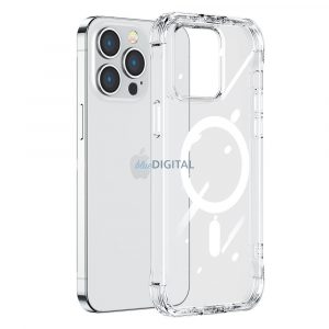 Husă magnetică Joyroom Defender magnetică pentru iPhone 14 Husă blindată cu cârlige, suport transparent (compatibilă MagSafe)