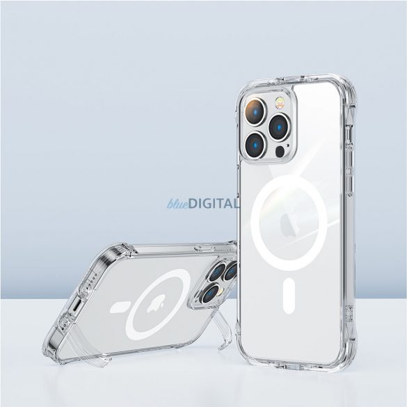 Husă magnetică Joyroom Defender magnetică pentru iPhone 14 Pro Max Husă blindată cu cârlige, suport transparent (compatibilă MagSafe)