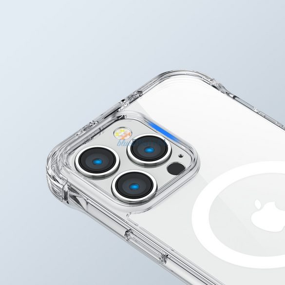 Husă magnetică Joyroom Defender magnetică pentru iPhone 14 Pro Max Husă blindată cu cârlige, suport transparent (compatibilă MagSafe)