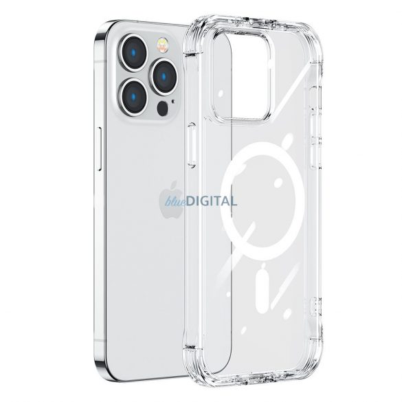 Husă magnetică Joyroom Defender magnetică pentru iPhone 14 Plus Husă blindată cu cârlige, suport transparent (compatibilă MagSafe)