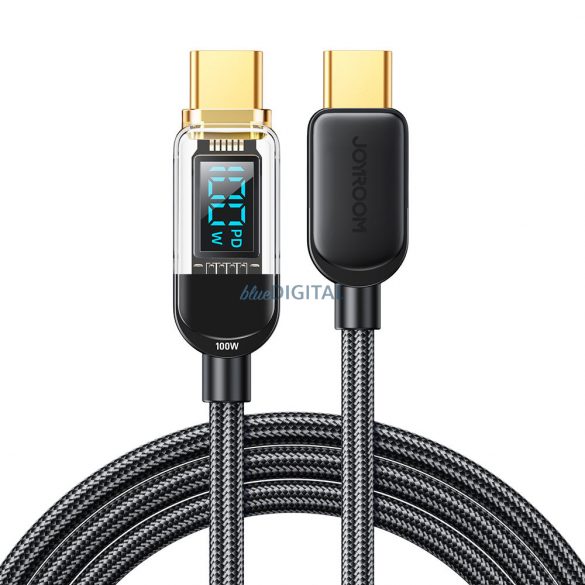 Joyroom USB C - Cablu USB C 100W pentru încărcare rapidă și transfer de date 1,2 m negru (S-CC100A4)