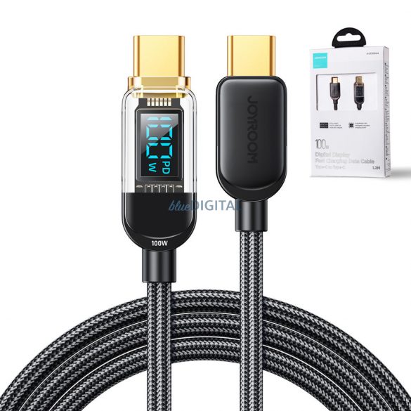 Joyroom USB C - Cablu USB C 100W pentru încărcare rapidă și transfer de date 1,2 m negru (S-CC100A4)