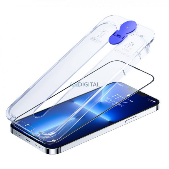 Joyroom Knight Sticlă pentru iPhone 14 Pro Max cu kit de montare transparent (JR-H12)