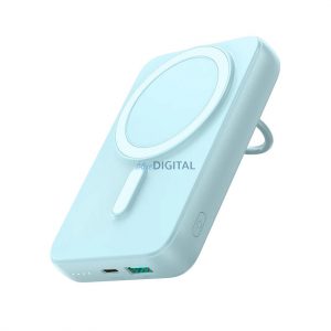 Powerbank wireless 10000mAh Joyroom JR-W050 20W MagSafe cu inel și suport - albastru